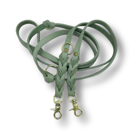 Leder Leine Mint