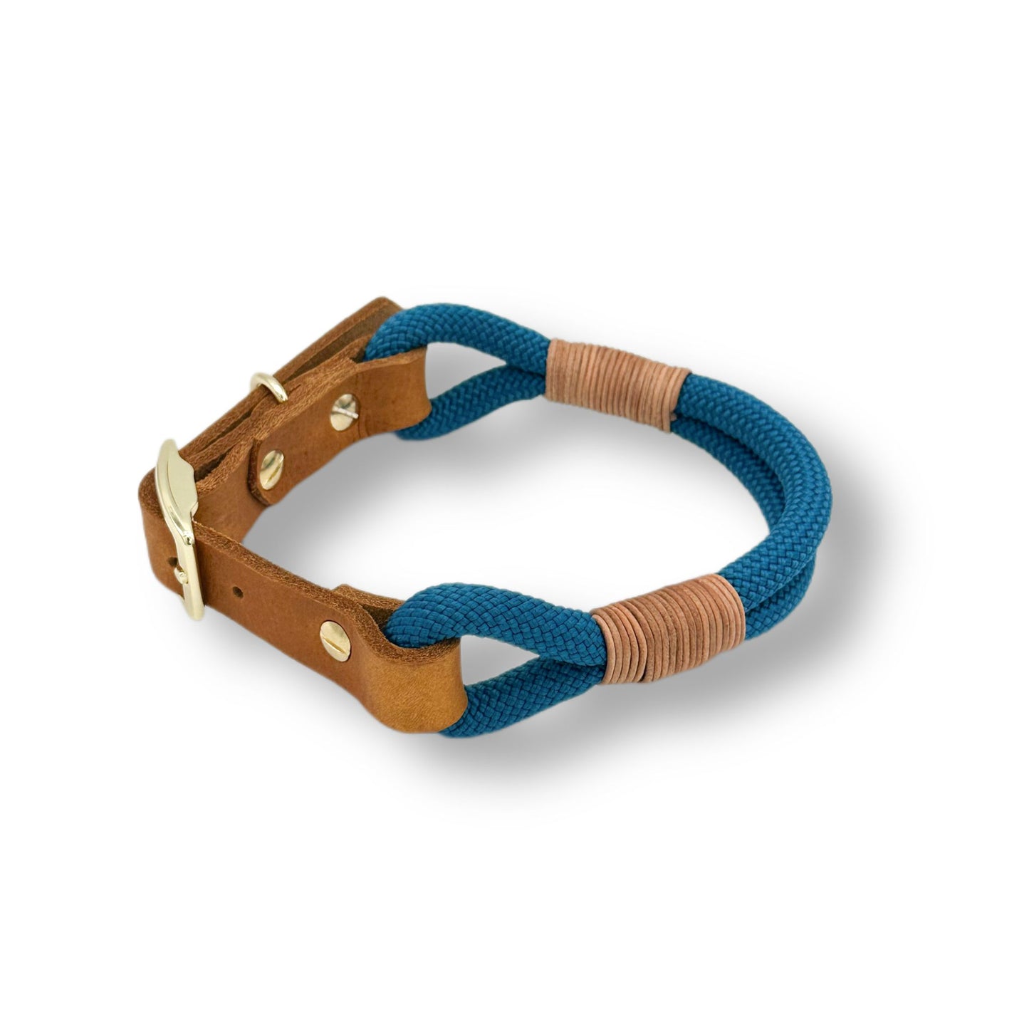 Personalisierbares Tauhalsband Aqua