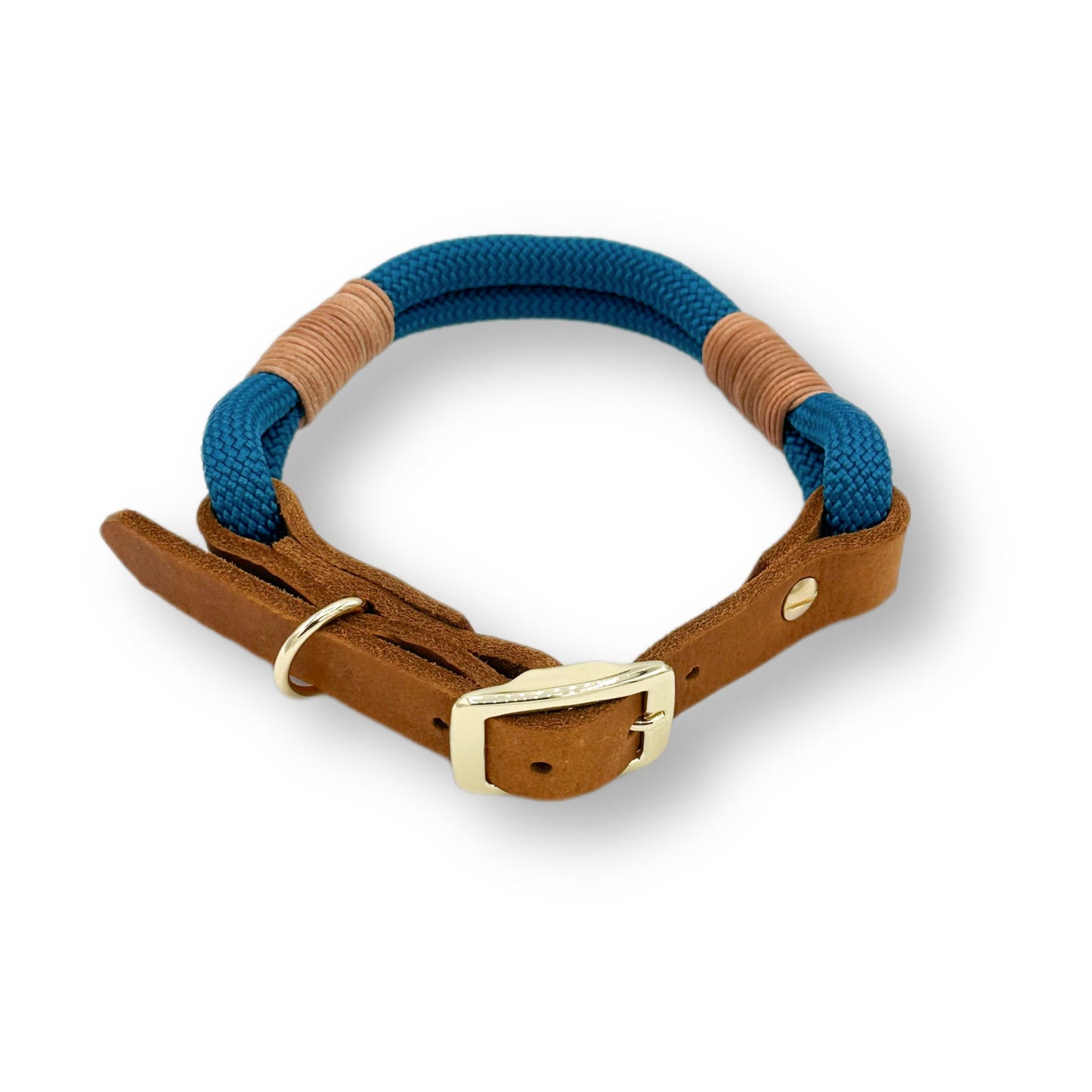 Personalisierbares Tauhalsband Aqua