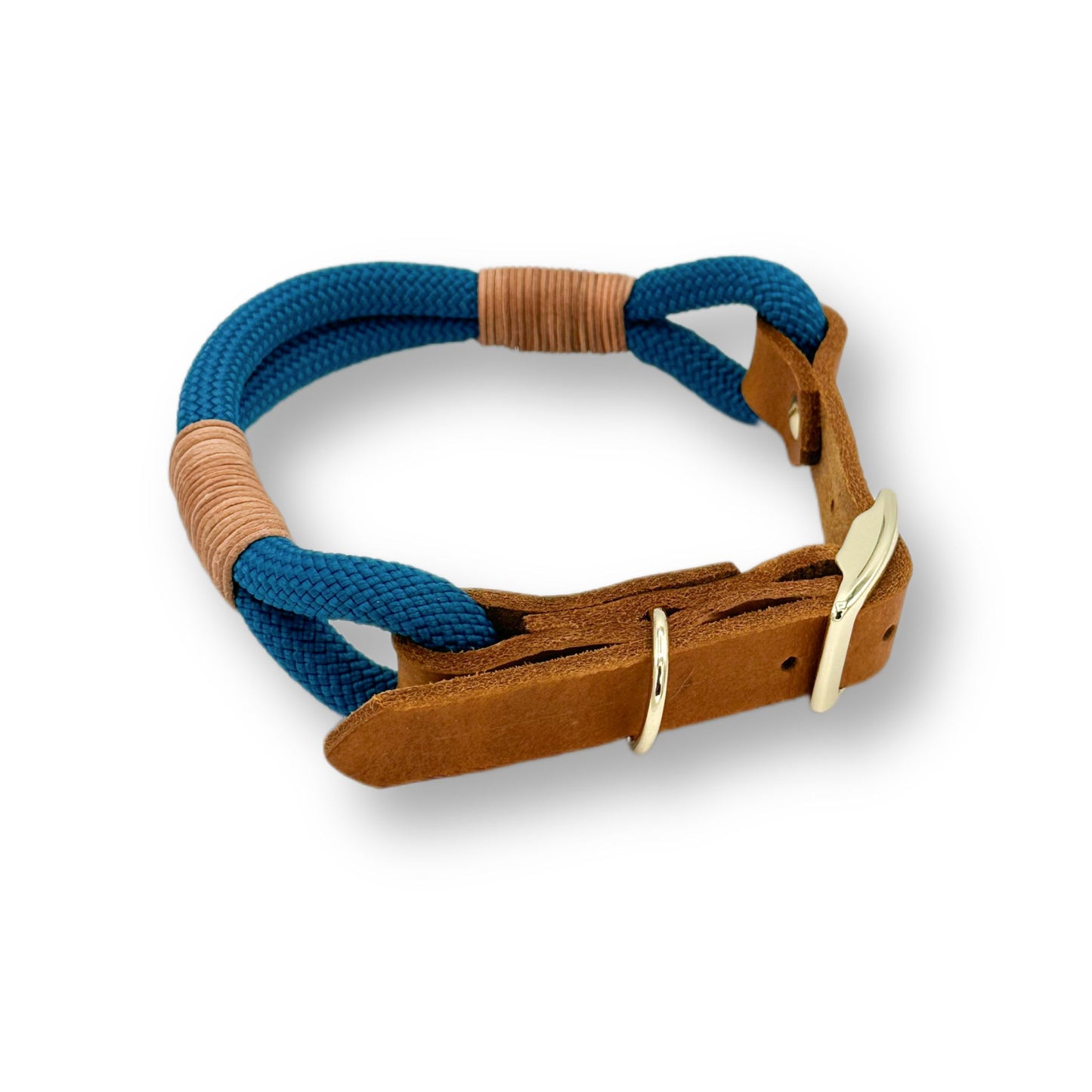 Personalisierbares Tauhalsband Aqua